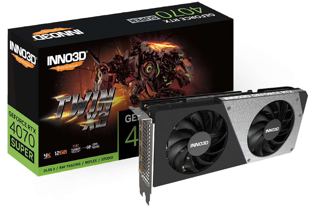 INNO3D GEFORCE RTX 4070 SUPER TWIN X2 GETS 