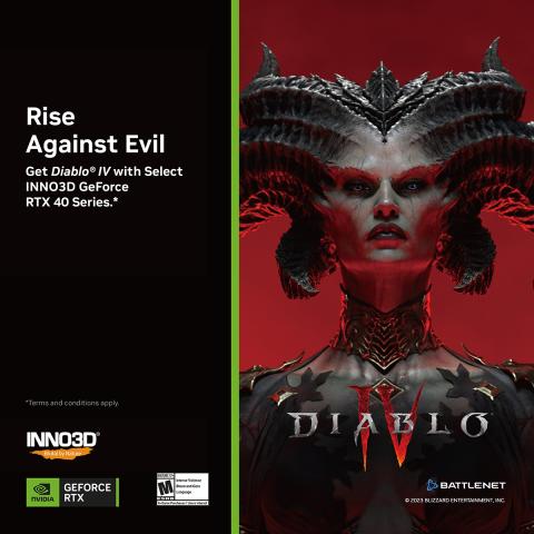 GET DIABLO® IV WITH SELECT INNO3D RTX 40 SERIES GPU!