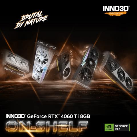 INNO3D GEFORCE RTX™ 4060 Ti 8GB DLSS3 ON-SHELF NOW