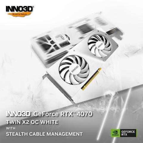 INNO3D GEFORCE RTX 4070 TWIN X2 OC WITH STEALTH CABLE MANAGEMENT